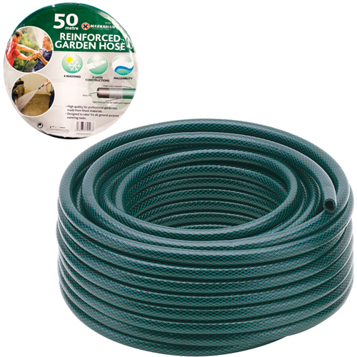 50M GARDEN HOSE PIPE REEL REINFORCED 